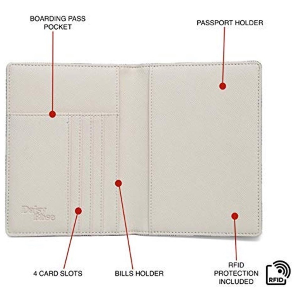 - LUX Cream checkered RFID Passport Holder …NEW - Picture 4 of 8